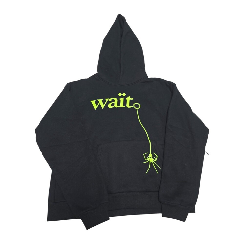 🕷️ **Sp5der Young Thug "Wait" Hoodie | Black | Medium | NEW WITH TAGS** 🕷️